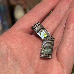 .925 Silver Abalone Earrings